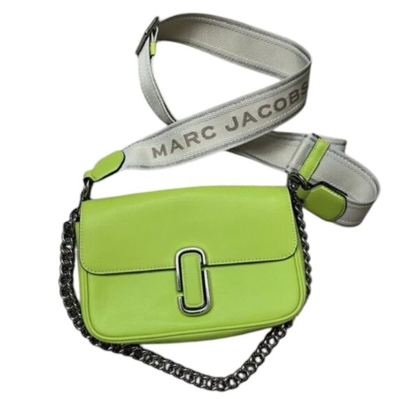 Marc Jacobs Green The J shoulder bag summer big logo silver chain